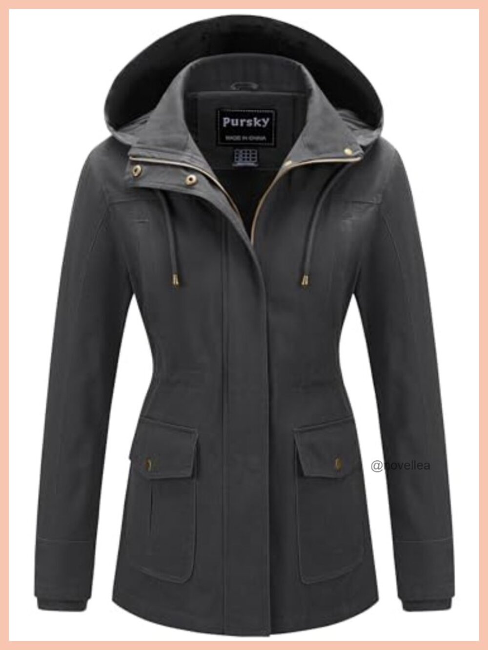 Womens Cotton Anorak Jacket Lightweight Military Utility Coat Removable Hood